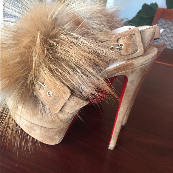 Christian Louboutin Shoes - Christian Louboutin Splash fox fur suede stilettos